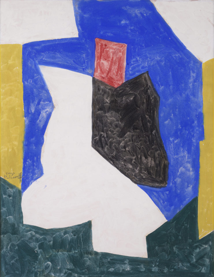 Serge Poliakoff, Composition abstraite, 1969, gouache sur papier, 63 x 49 cm, © Olivier Habib, courtesy Galerie Artisyou