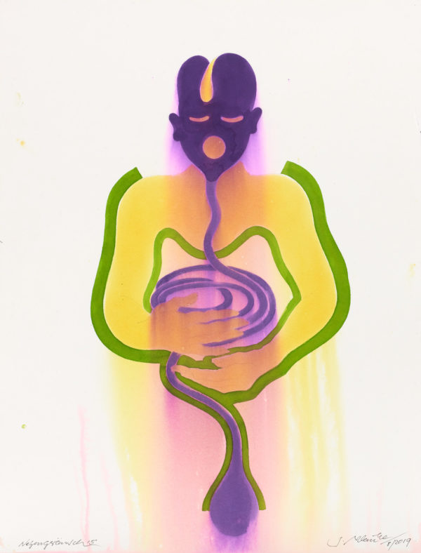 Jürgen Klauke, Nebengeräusch, 2019
gouache sur papier vergé, 58 x 45 cm/
76,5 x 56 cm, encadré
Courtesy de l'artiste et Galerie Suzanne Tarasieve, Paris 
