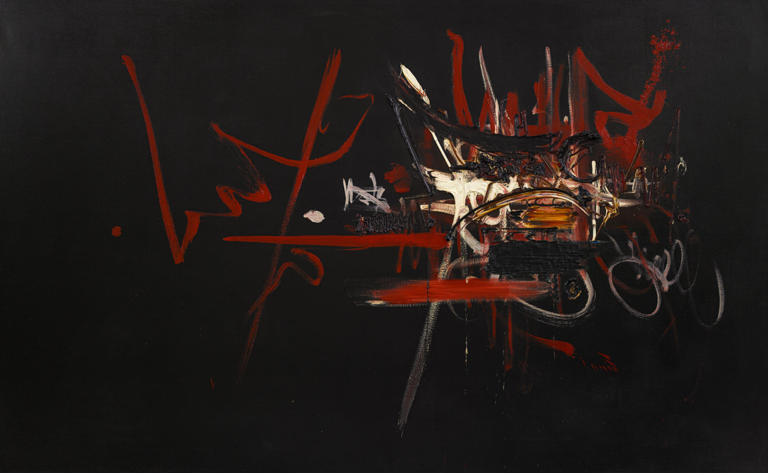 Georges Mathieu, Sans titre, 1956 huile sur toile 120x198 cm