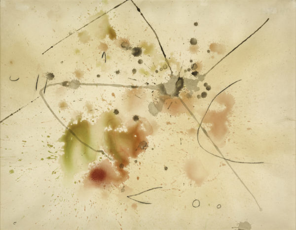 Oil, watercolor, and pencil on paper, 45 x 57 cm © Successió Miró / Adagp, Paris, 2024
