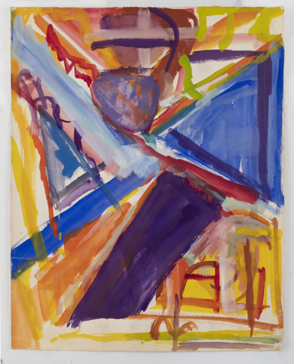 Shirley Jaffe, Untitled, circa 1967-1970, Mixed media on paper, 64,5 x 50 cm (Unframed)
Courtesy of Shirley Jaffe Estate and the Galerie Nathalie Obadia, Paris/Brussels
