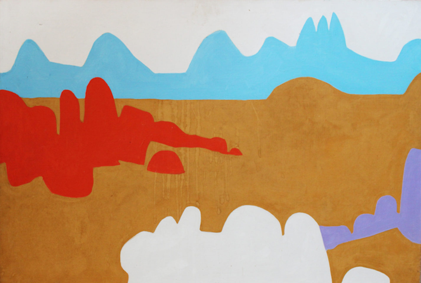 Zuka, Paysage abstrait (désert), 1968, Huile sur toile, 73 x 92 cm.