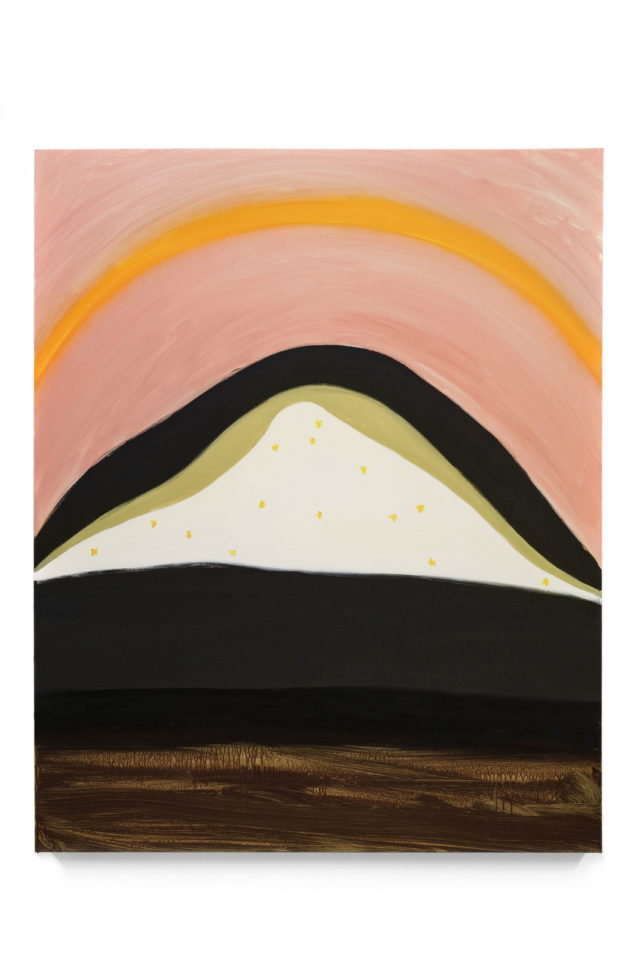 Lou Ros, Vanishing Landscape 70, 2023, acrylique, pastel et spray sur toile, 162 x 130 cm