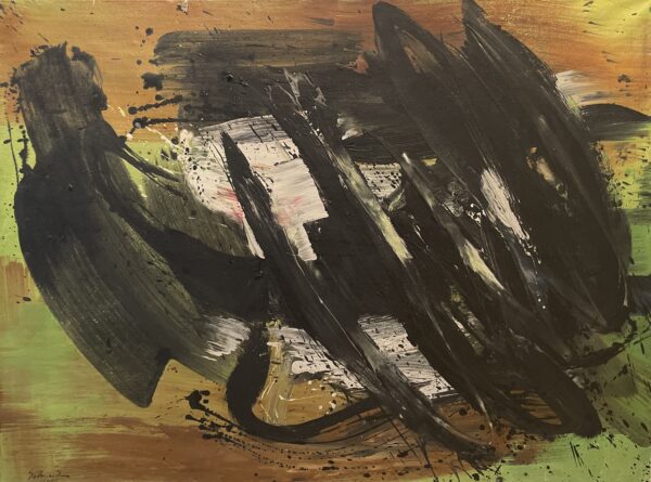 Gérard SCHNEIDER (1896 - 1986),
Opus 50E, 1960
oil on canvas, Signed and dated on the lower left : «Schneider 11-60»
97 x 130 cm