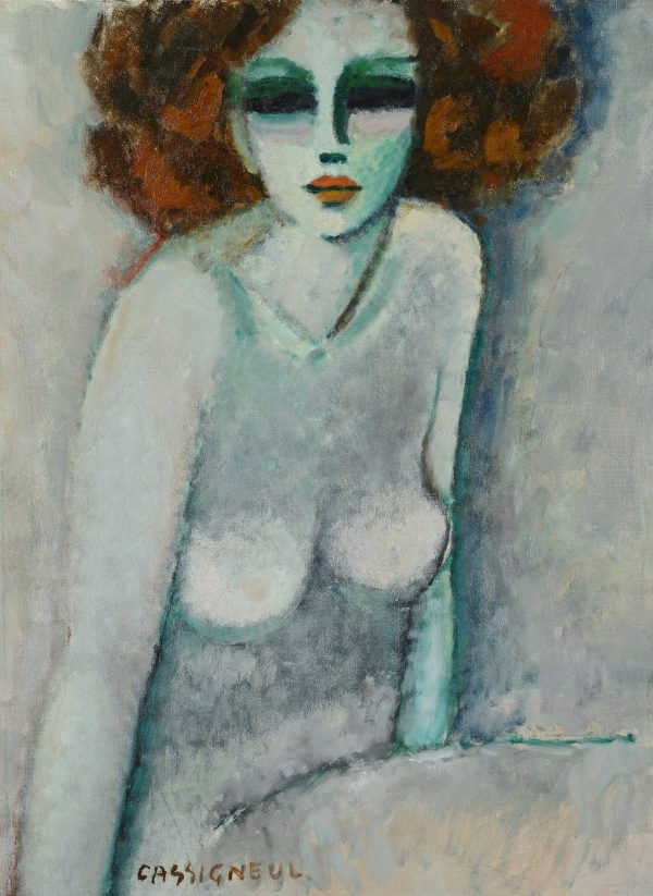 Jean-Pierre Cassigneul, Nu, Huile sur toile, 1965, 73 x 54 cm © Galerie Taménaga