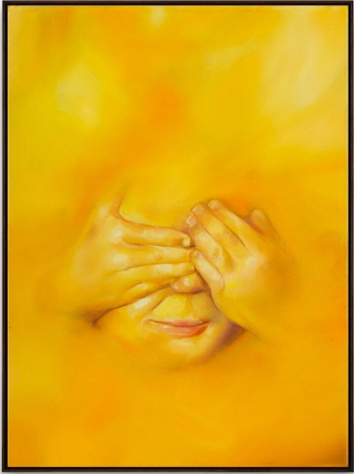 Oda Jaune, Apple of my Eyes, 2025 huile sur toile, 405x30cm_OJ 25.008, Courtesy Galerie Templon