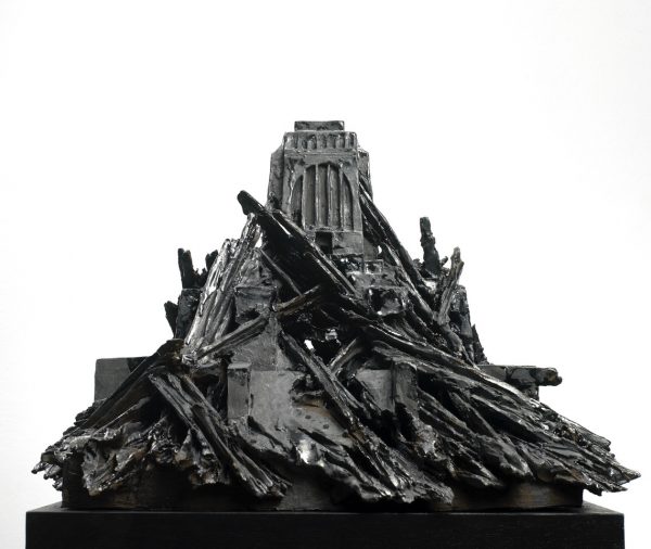 

Anne Wenzel, Requiem of Heroism (monument II), 2010, Ceramic and wood, 45 x 63 x 58 cm, Courtesy of the artist and and Galerie Suzanne Tarasieve, Paris 