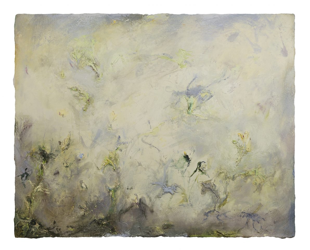 Anne Manoli, Sauvage est le vent, 2017, Peinture à l’huile, cire et emulsion sur toile, 158 x 198 cm