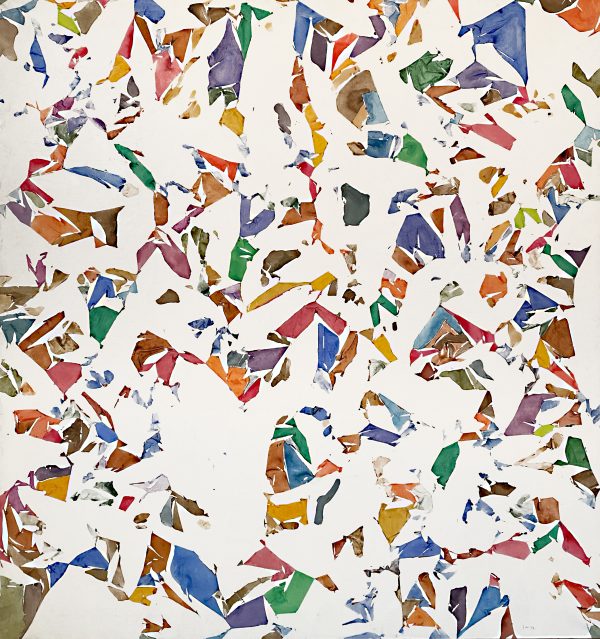 Simon Hantaï, Blancs, 1974, acrylique sur toile 192 x 180 cm