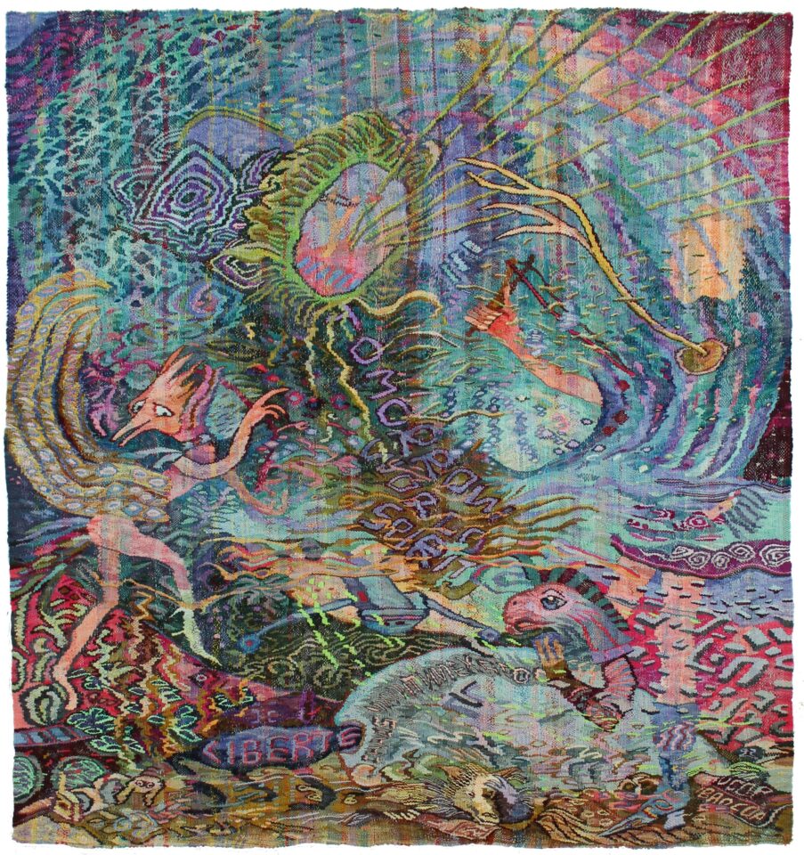 Kata Unger : Philosophical Zombies - 250 x 235 cm - laine sur laine - 2024