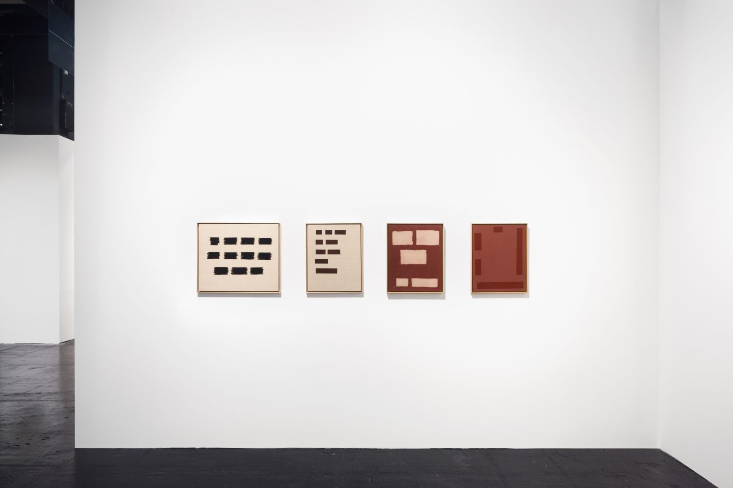  Installation view, Zander Galerie, Cologne 2024, featuring works by Ed Ruscha: If You Ever Tell I'll Hurt Your Mama Real Real Bad, 1994, If No Cash By Noon You Will Have Visitors, 1997, Do As Told Or Suffer, 1997, and A Columbian Necklace for You, 1997.