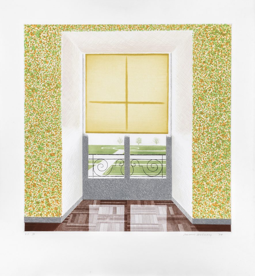 Countrejour in the French Style, 1974, Gravure, 75 exemplaires, 99,5 × 91,5 cm © David Hockney / Courtesy Galerie Lelong