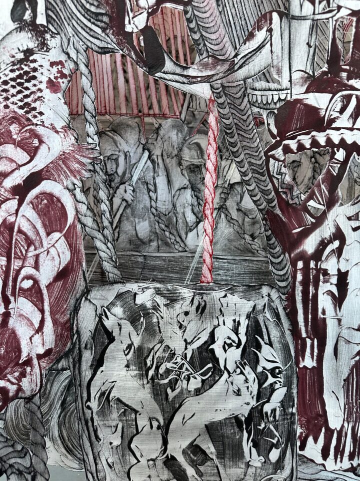 Kevork Mourad, acrylique sur coton, détail, 2026 ©Kevork Mourad