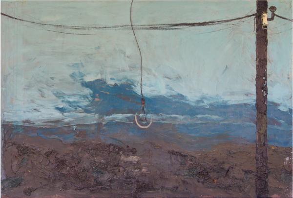 Michel Potage, Dans la vase, Technique Mixte, 130 x 195 cm.