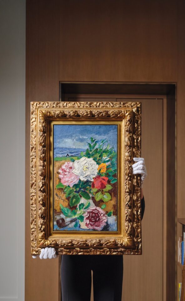 Kees van Dongen, Composition Florale, Avec Une Pipe, circa 1945-1950 © HELENE BAILLY MARCILHAC