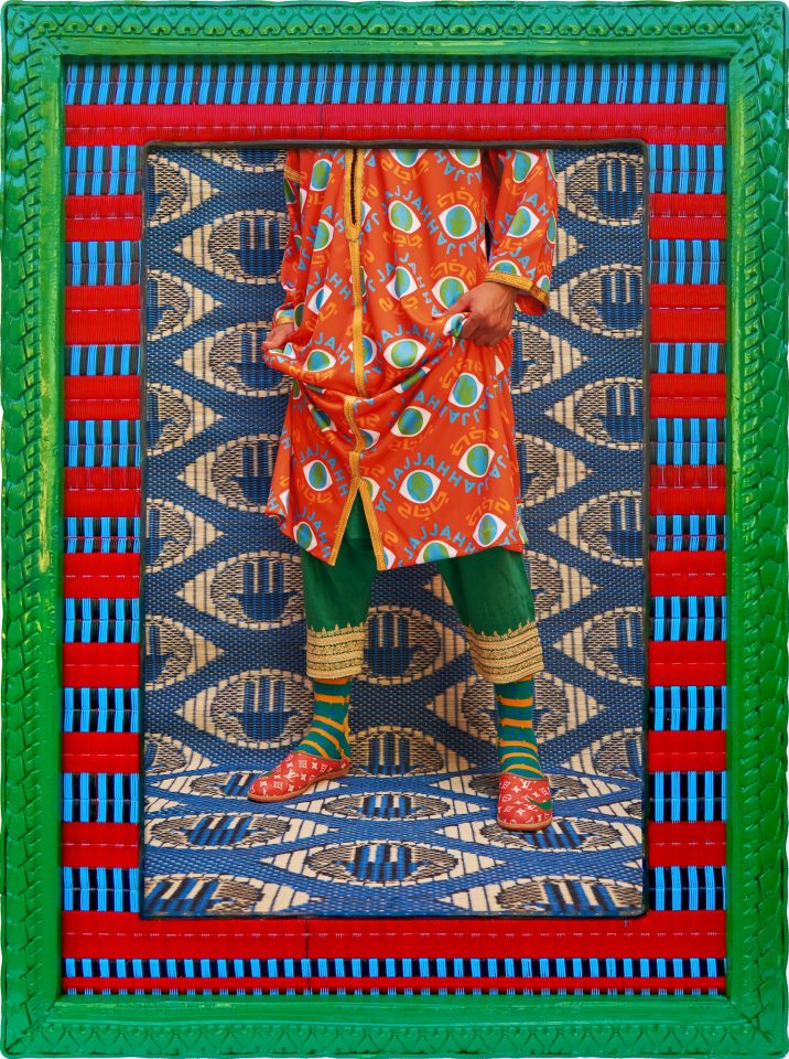 Ahmed Legs, framed photography by ©️Hassan Hajjaj, 2022_1443. Courtesy of Ahmed, Hassan Hajjaj Studio & 193 Gallery