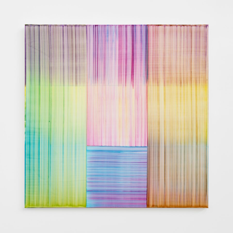 To be titled, Bernard Frize, 2026, Acrylic and resin on canvas, 122 x122 cm © Bernard Frize