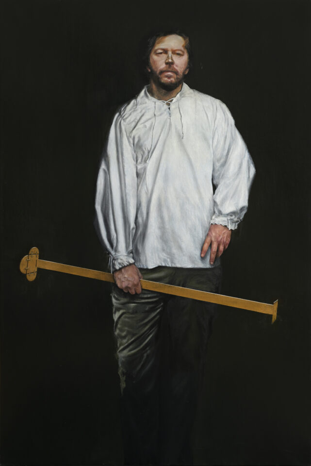 Youcef Korichi
Observateur III (T.B.3), 2025
huile sur toile
195 x 130 cm
Courtesy de l’artiste et Galerie Suzanne Tarasieve, Paris
Photo : Rebecca Fanuele