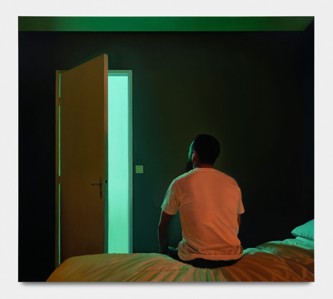 Abdelhak Benallou, Ouverture, 2025
Huile sur toile
180 x 200 cm, Courtesy de l'artiste et Les filles du calvaire