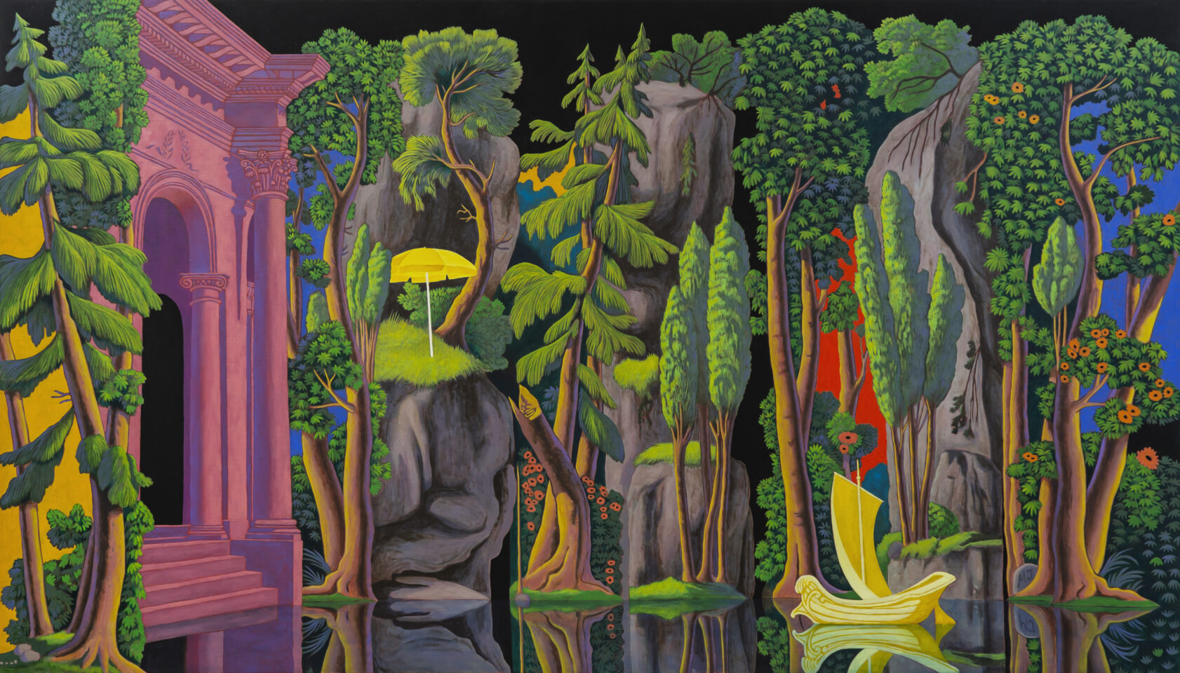 Martin Jacobson, My Future Home IV, 2024, Oil on canvas, 210 x 120 cm. © Paulina Simon | Courtesy of the Artist and Andréhn-Schiptjenko