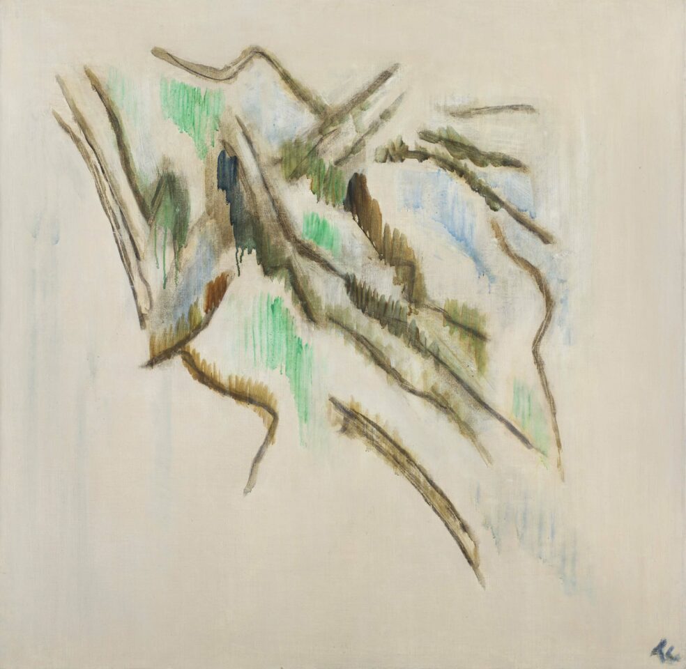Pierre Tal Coat - Le rocher vert, 1950 - huile sur toile, 78 x 78 cm. Courtesy Galerie Berthet-Aittouarès