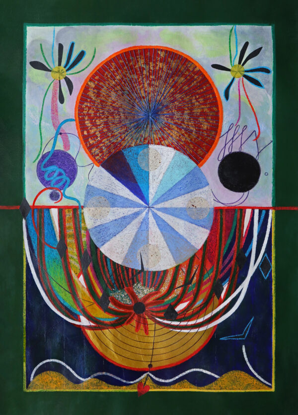 Tiffanie Delune, Alchemy, 2023.
Mixed media on paper Fabriano
© Galerie CHRISTOPHE PERSON